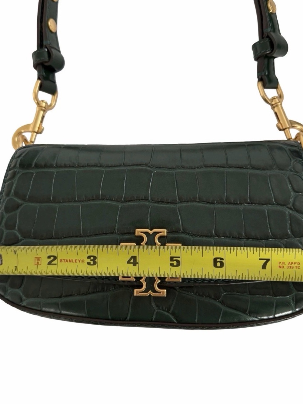 Tory Burch Britten Embossed Convertible Crossbody in Norwood Mini Shoulder Bag - Picture 14 of 16